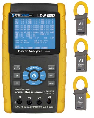 LDW-6092K 3 Phase Power Data Logger