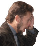 Man yawning