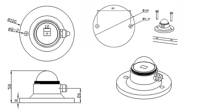 RK200-04-Solar-Radiation-Sensor-Solar-Irradiance-Sensor-dimension