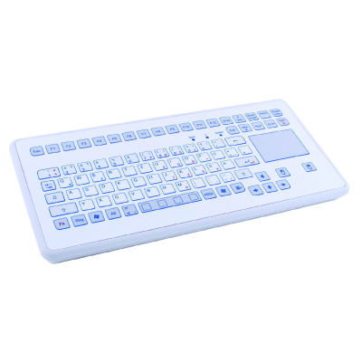 KS18253 (TKS-088c-TOUCH-KGEH-USB-US) - Compact Industrial Desktop Keyboard with Touchpad