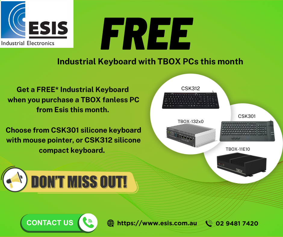 FREE Industrial Keyboard with TBOX PCs this month