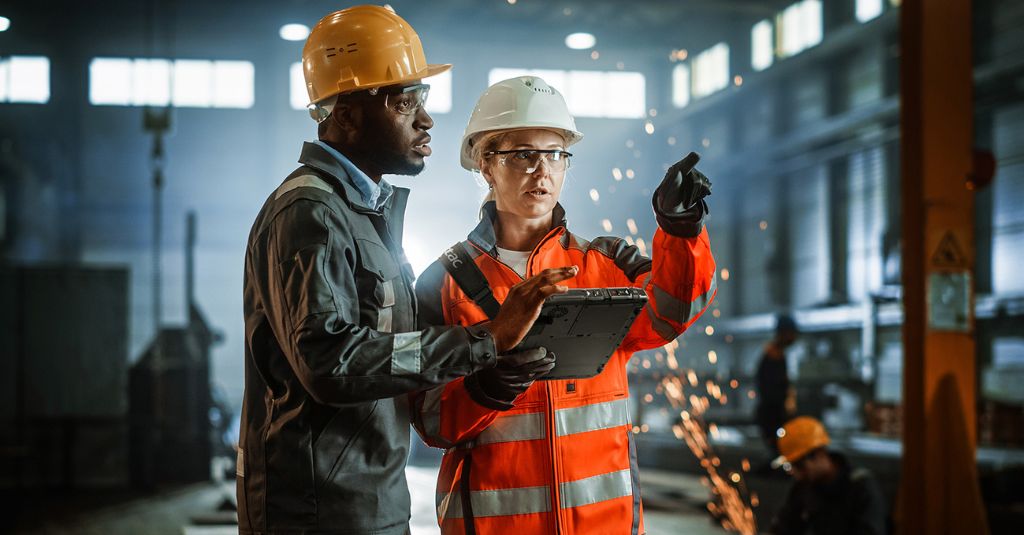 Men and Women Working