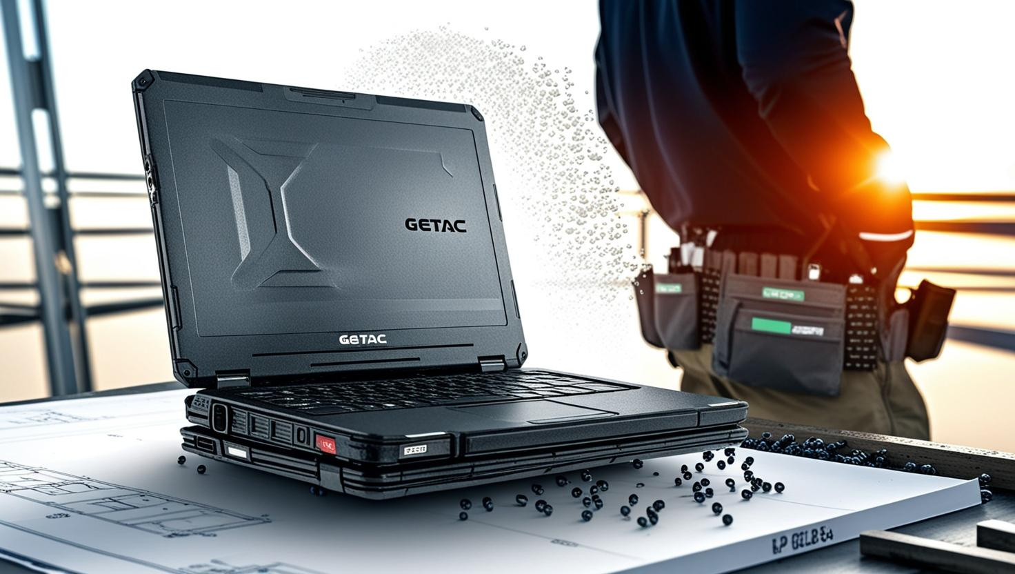 Rugged Laptop in construction
