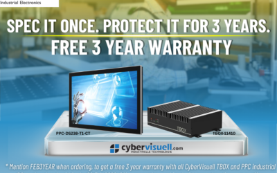 Get a Free 3-Year Warranty on CyberVisuell Fanless & Panel PCs